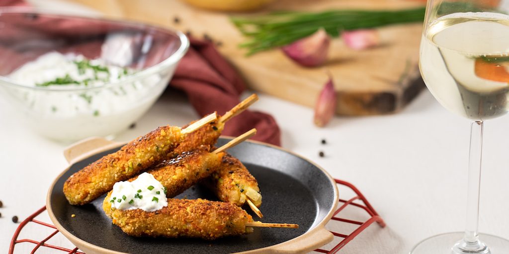 Σουβλάκια Λαχανικών: Με Γραβιέρα Νάξου.